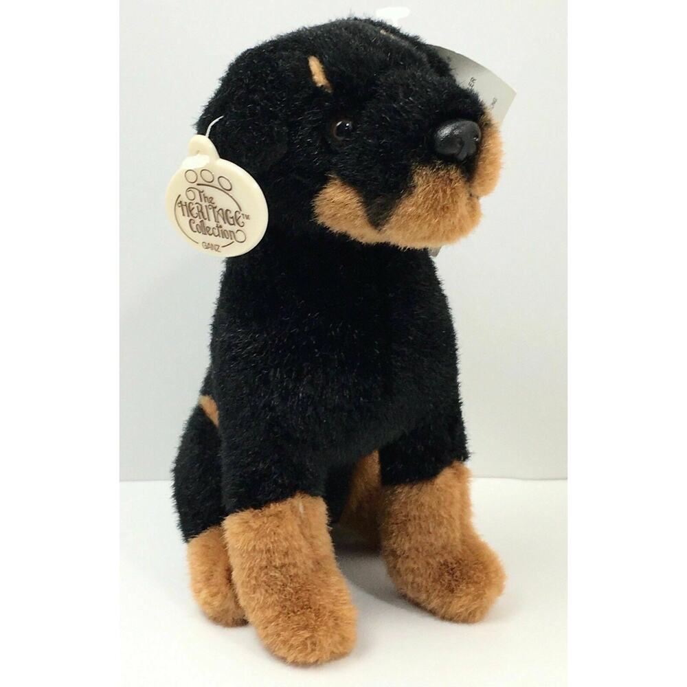 Ganz Heritage Collection Li'l Rottweiler Puppy Dog Realistic Plush H3344 6"
